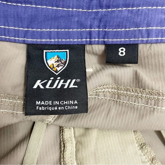 Kuhl Kendra Kapri Capri Pants Size 8 Beige Tan Cropped Hiking Pant Embroidered - Picture 9 of 13